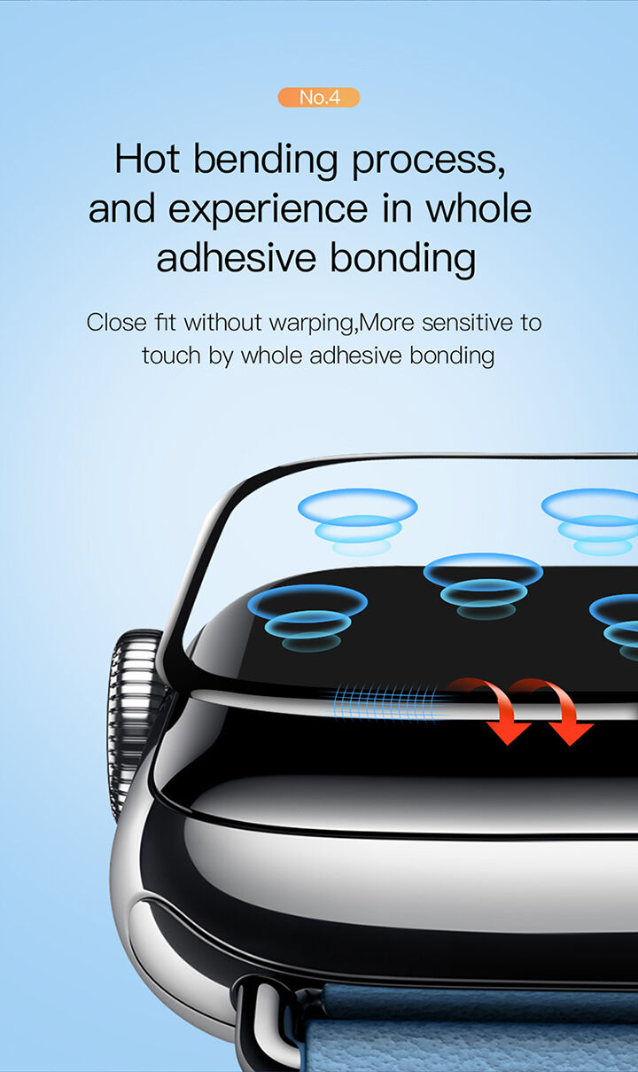 BASEUS загартоване скло для Apple Watch 44mm - чорний