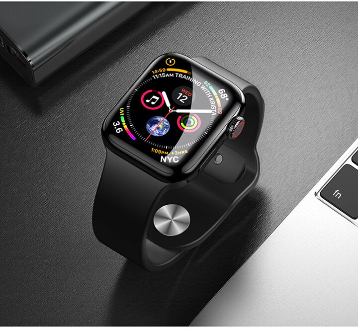 BASEUS загартоване скло для Apple Watch 44mm - чорний
