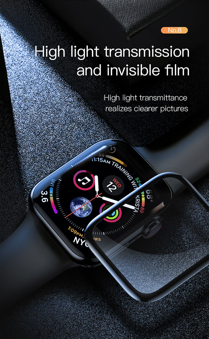 BASEUS загартоване скло для Apple Watch 40mm - чорний