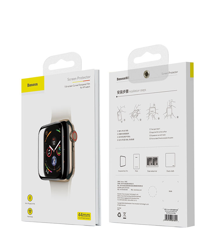 BASEUS загартоване скло для Apple Watch 40mm - чорний BASEUS загартоване скло для Apple Watch 40mm - чорний