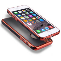 Чохол на Apple iPhone 6 / 6S з 360° - ним захистом та блискучими краями - захищає передню та задню сторони - червоний