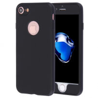 Пластиковий футляр на iPhone 8 / 7 з 360°-ним захистом - захищає передню та задню сторону - чорний