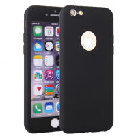 Пластиковий футляр на iPhone 6 / 6S з 360°-ним захистом - захищає передню та задню сторону - чорний