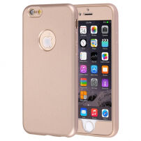 Пластиковий футляр на iPhone 6 Plus / 6S Plus з 360°-ним захистом - захищає передню та задню сторону - золотий
