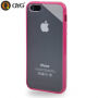 Захисна прозора пластикова панель з рамкою для iPhone 5 / 5S / SE (2016) - рожева
