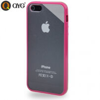 Захисна прозора пластикова панель з рамкою для iPhone 5 / 5S / SE (2016) - рожева