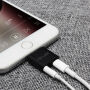 OCUBE 2 в 1 перехідник Lightning на 3.5 мм порт та Lightning для Apple iPhone - чорний