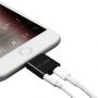 OCUBE 2 в 1 перехідник Lightning на 3.5 мм порт та Lightning для Apple iPhone - чорний