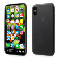 Пластикова ультратонка тьмяна задня панель для iPhone XS / iPhone X - чорна