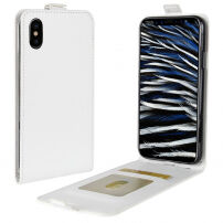 Відкидний чохол-панель з ростором на документи для iPhone XS / iPhone X - білий