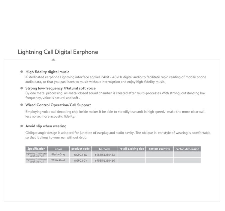 BASEUS Encok навушники з lightning конектором - біла