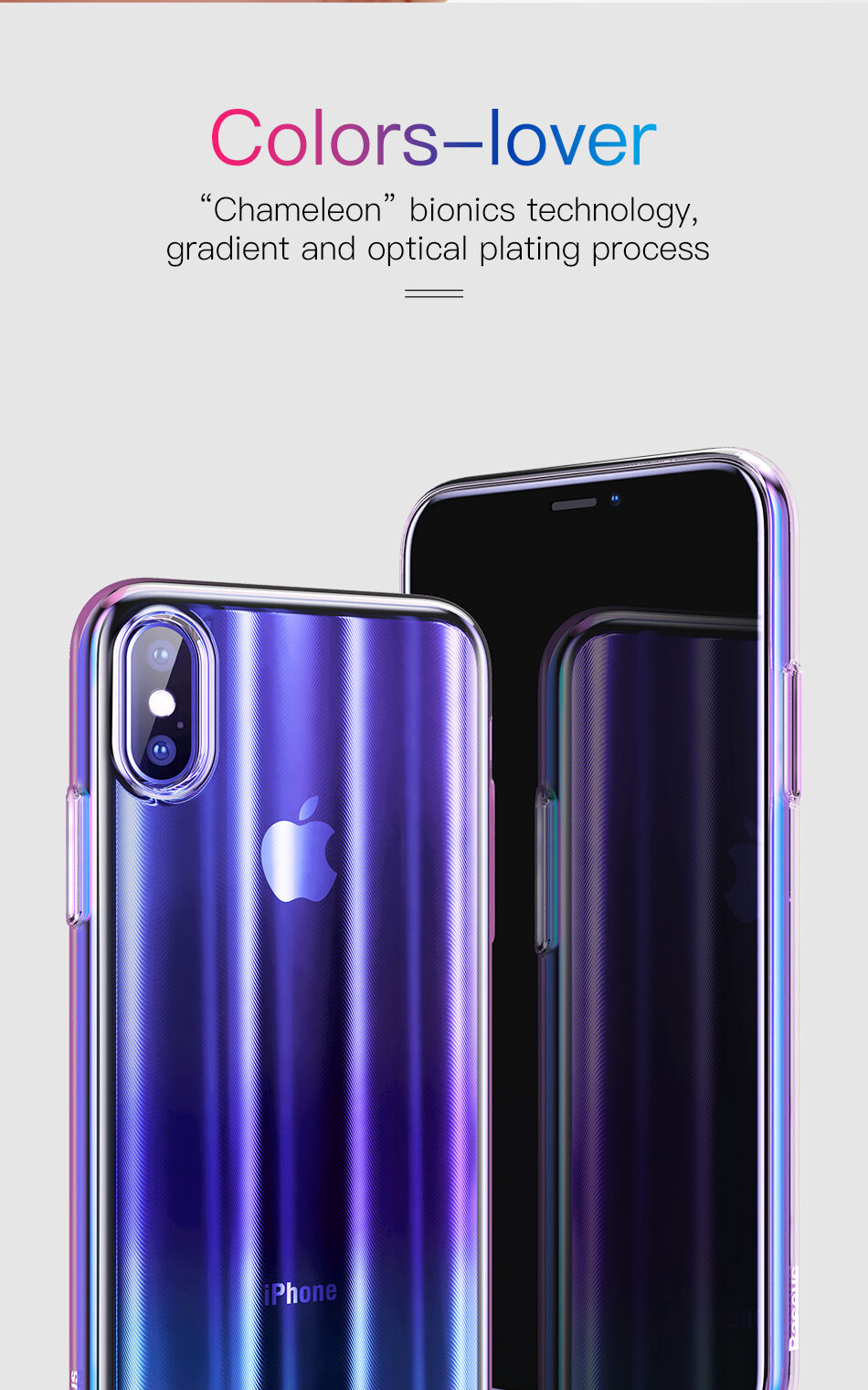 BASEUS Aurora kryt pro iPhone XS - černá