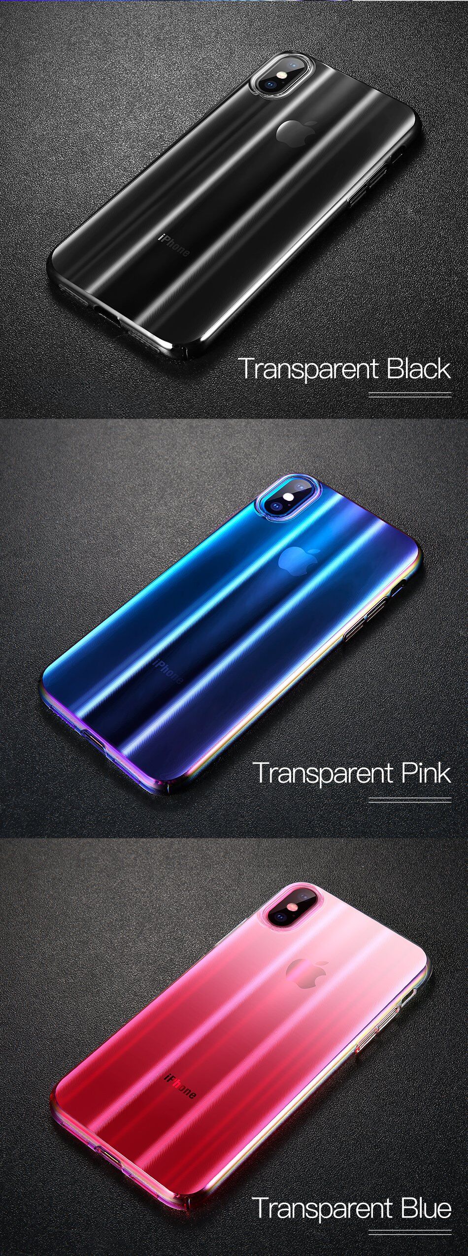 BASEUS Aurora kryt pro iPhone XS - černá