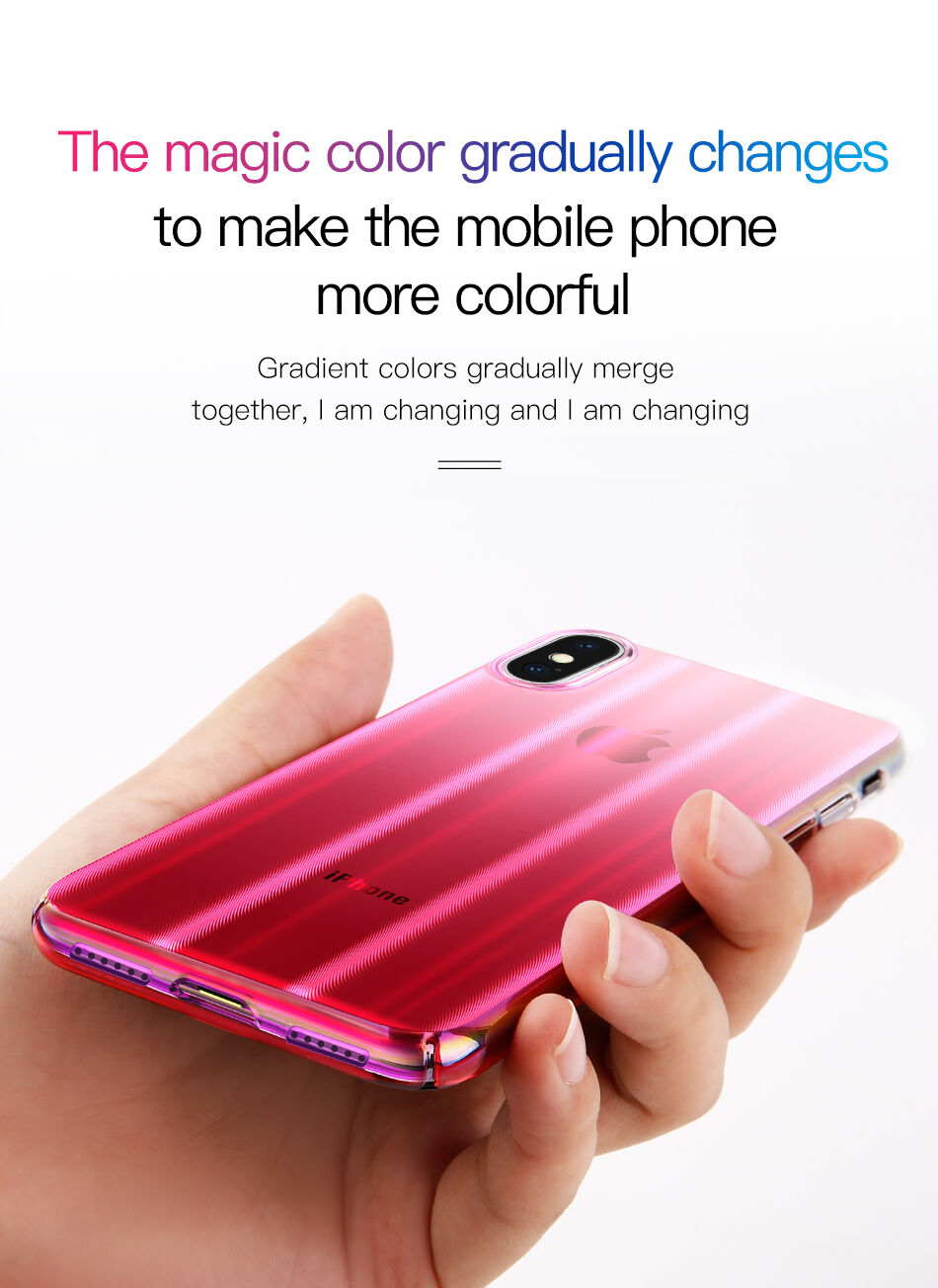 BASEUS Aurora kryt pro iPhone XS - modrá