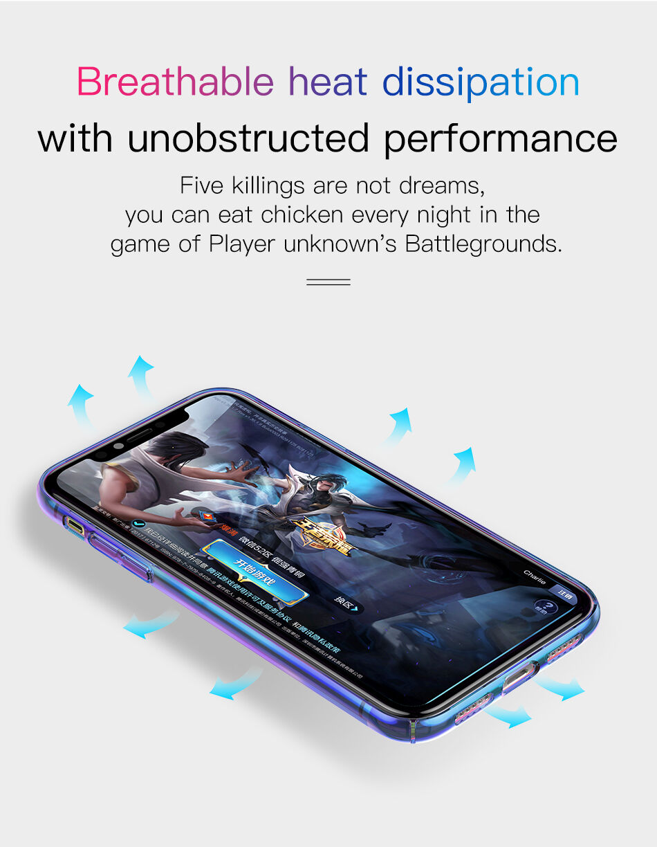 BASEUS Aurora kryt pro iPhone XS - modrá