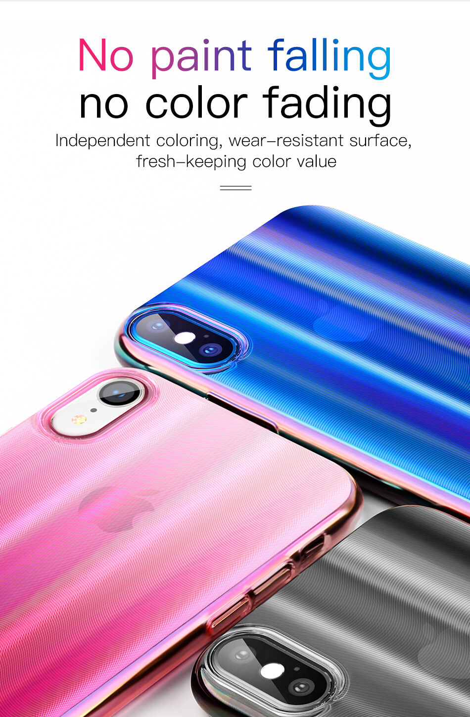 BASEUS Aurora kryt pro iPhone XS - modrá