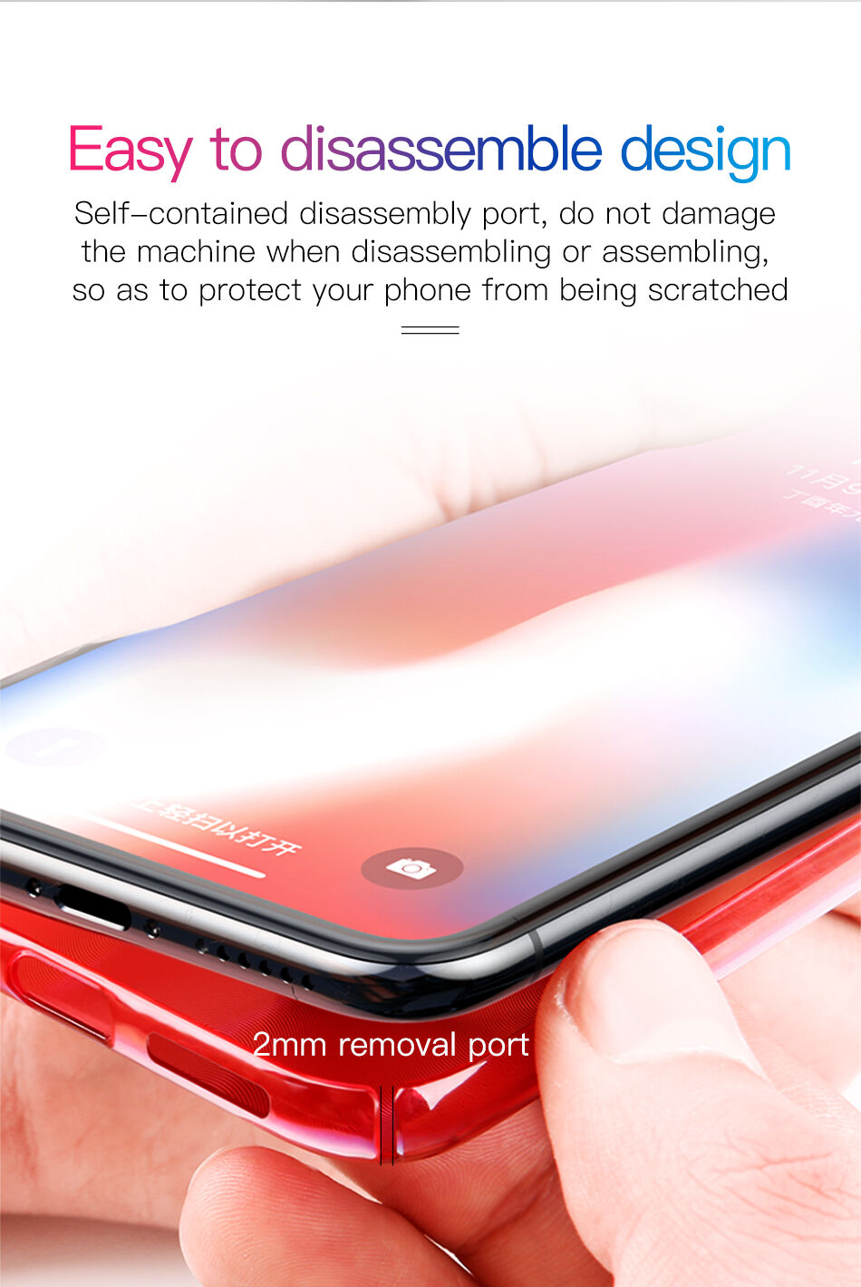BASEUS Aurora kryt pro iPhone XS - modrá
