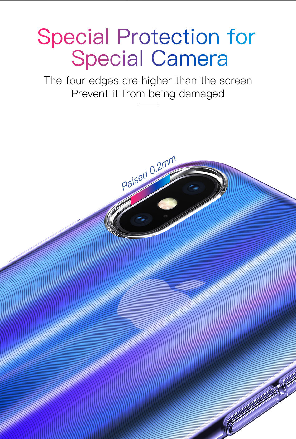 BASEUS Aurora kryt pro iPhone XS - modrá