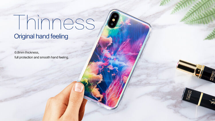 DEVIA kryt pro iPhone X - barevné vlny