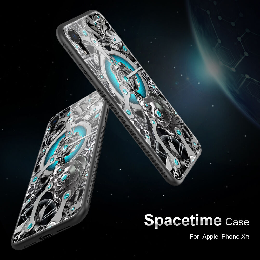 NILLKIN Spacetime kryt se skleněnou zadní stranou pro iPhone XR