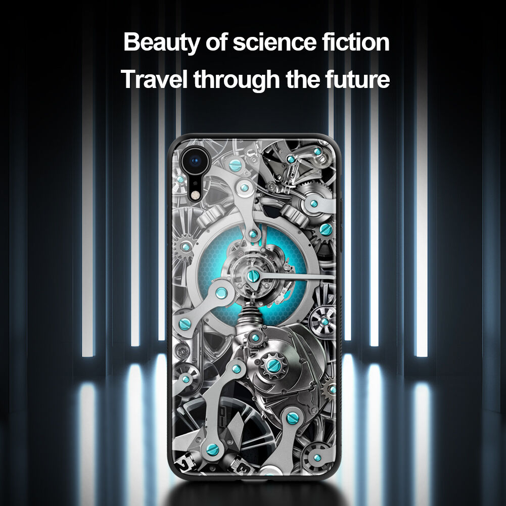 NILLKIN Spacetime kryt se skleněnou zadní stranou pro iPhone XR
