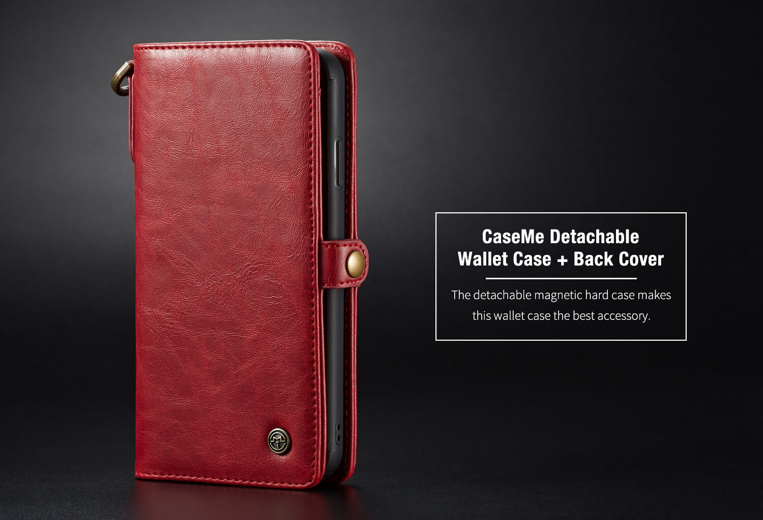 CASEME 2v1 odnímatelné pouzdro pro iPhone XS Max - černá