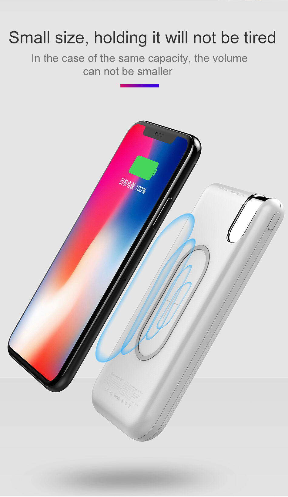 BASEUS powerbank 10000mAh з бездротовою зарядкою - чорний