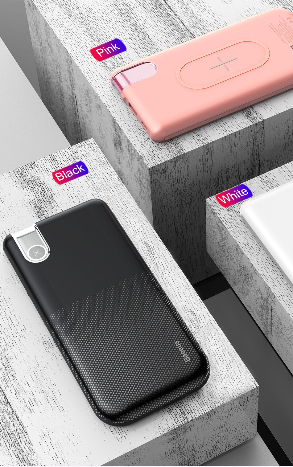 BASEUS powerbank 10000mAh з бездротовою зарядкою - чорний