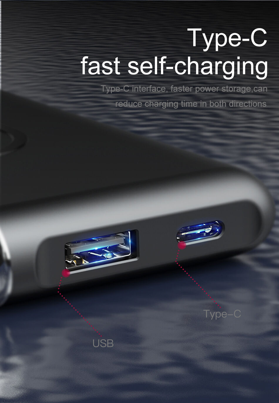BASEUS powerbank 10000mAh з бездротовою зарядкою - чорний