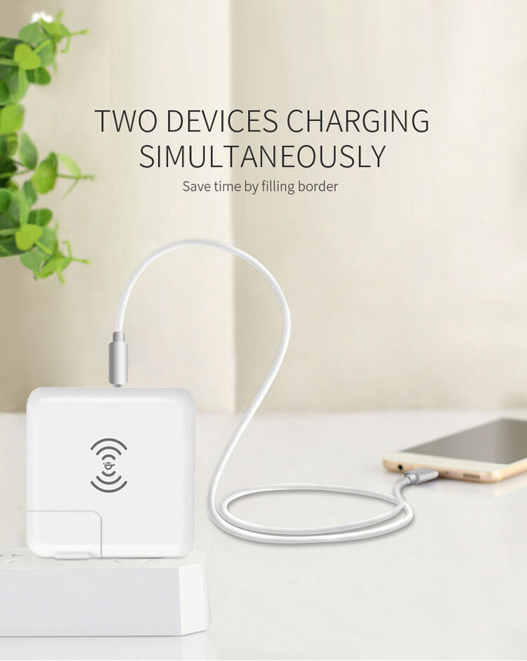 Зарядка / powerbank 6700mAh зі обмінними штекерами (AU / UK / US / EU) та бездротовою зарядкою