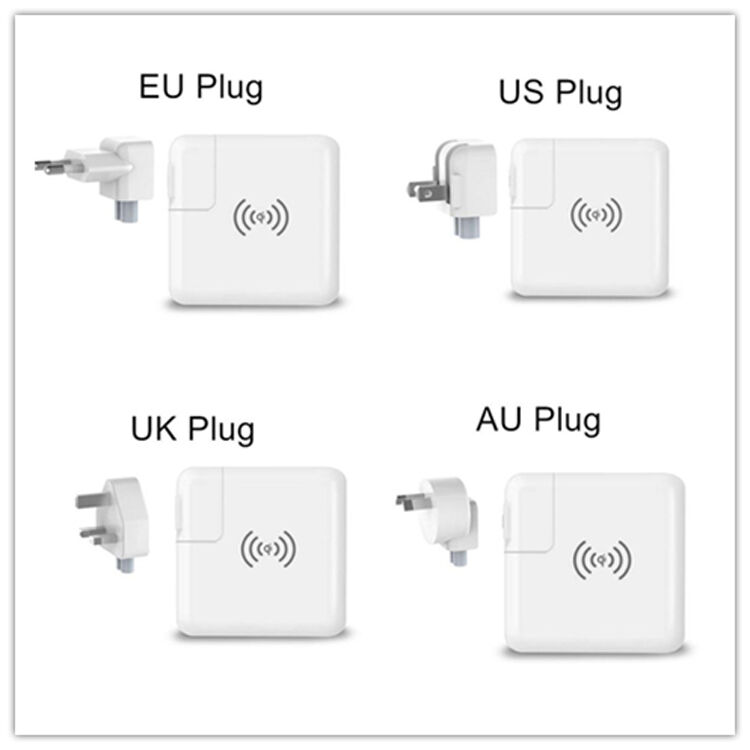 Зарядка / powerbank 6700mAh зі обмінними штекерами (AU / UK / US / EU) та бездротовою зарядкою