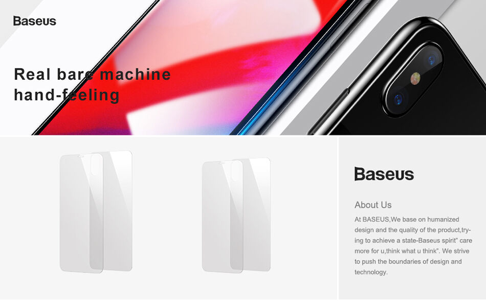 BASEUS загартоване скло на переднюю та заднюю сторону iPhone XS Max