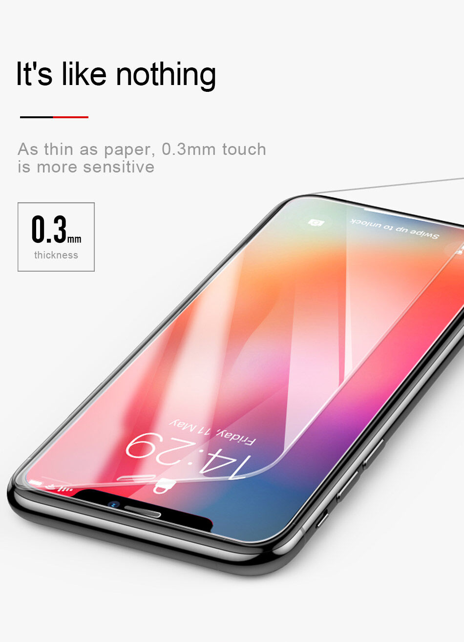 BASEUS загартоване скло для iPhone XS Max - прозорий