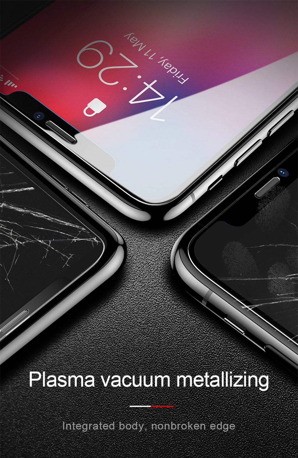 BASEUS загартоване скло для iPhone XS Max - прозорий