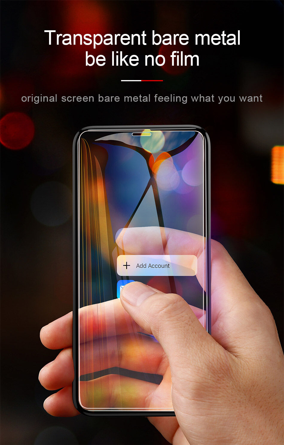 BASEUS загартоване скло для iPhone XS Max - прозорий
