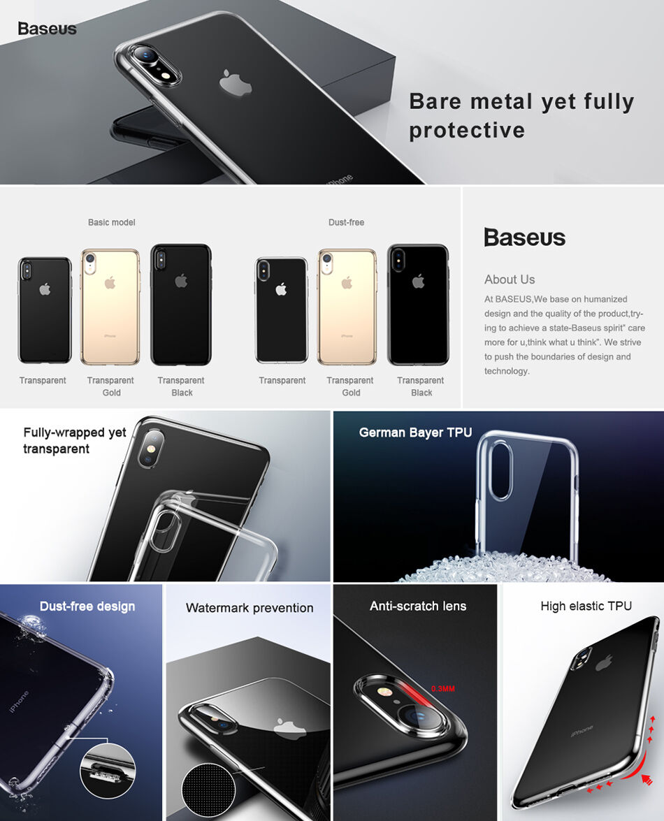 BASEUS Simplicity kryt pro iPhone XR - zlatá