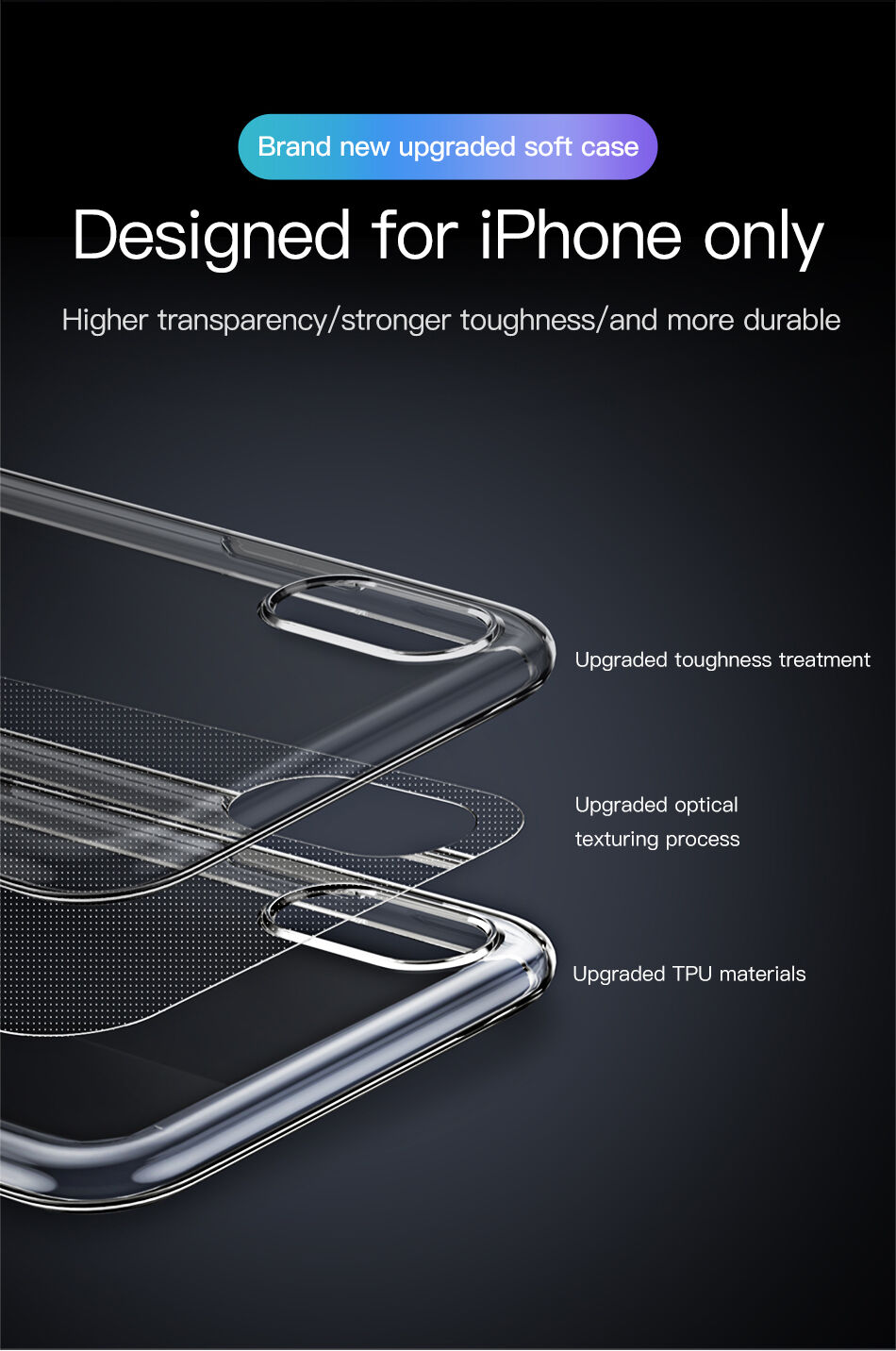 BASEUS Simplicity kryt pro iPhone XR - zlatá