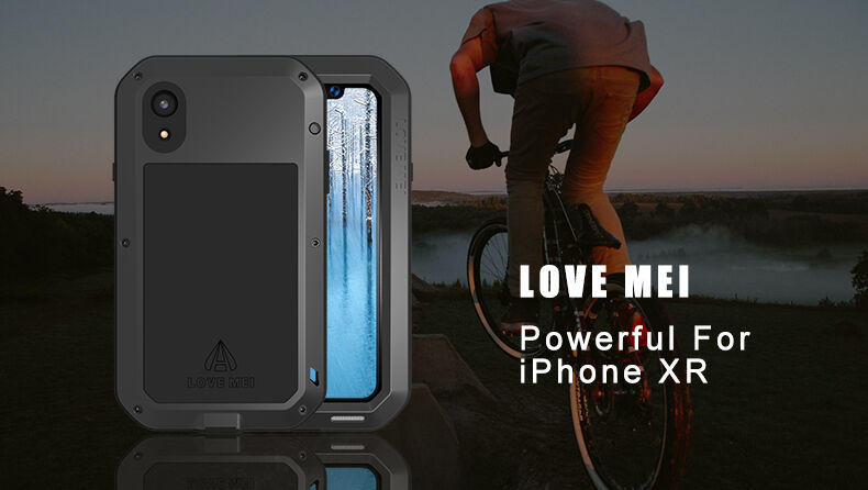 LOVE MEI voděodolné / prachuvzdorné pouzdro pro iPhone XR - černé