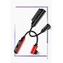 USAMS редукція з 2 lightning конекторами для iPhone - чорний