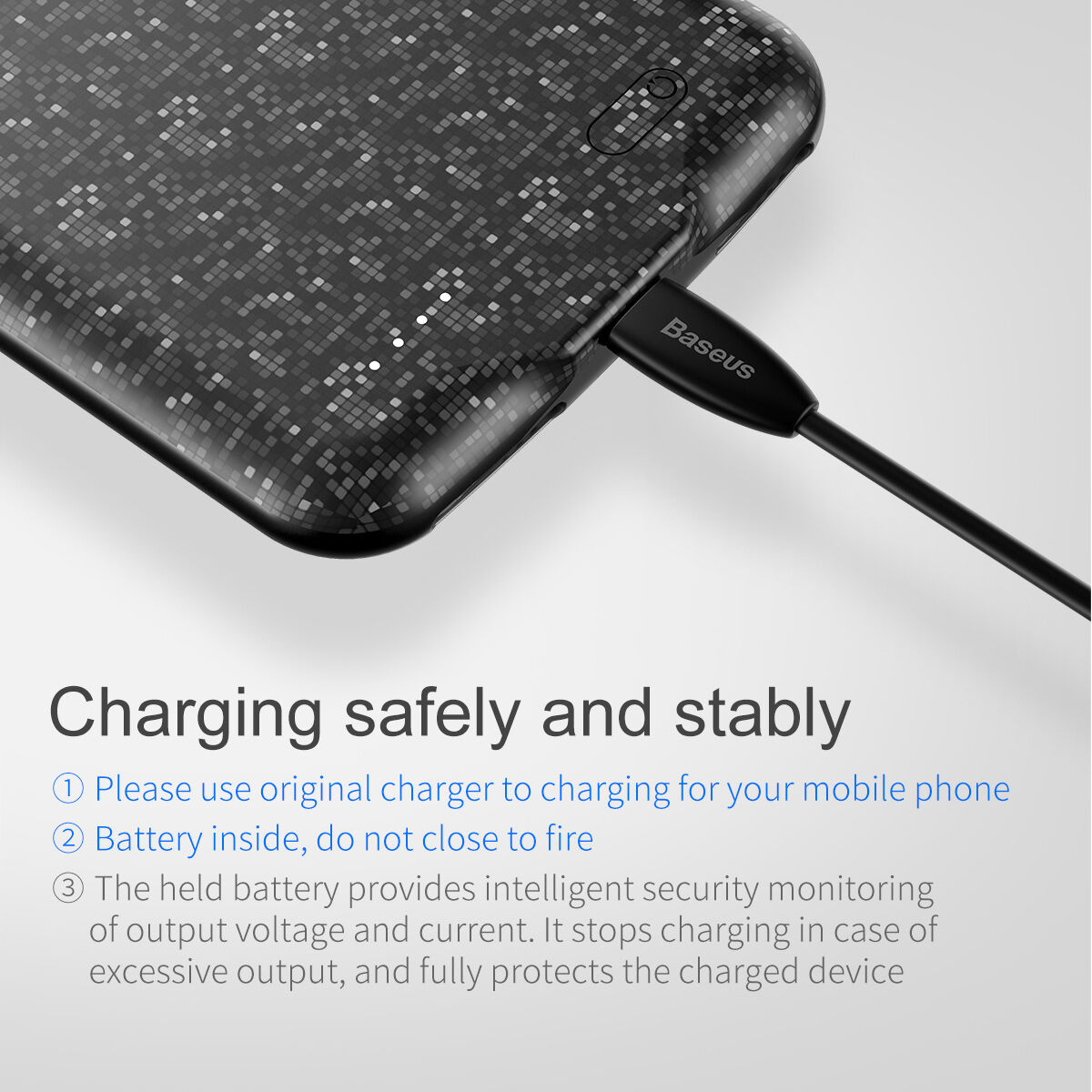 BASEUS стильовий чохол з акумклятором 5000mAh для Apple iPhone 7 / 8 - кремовий