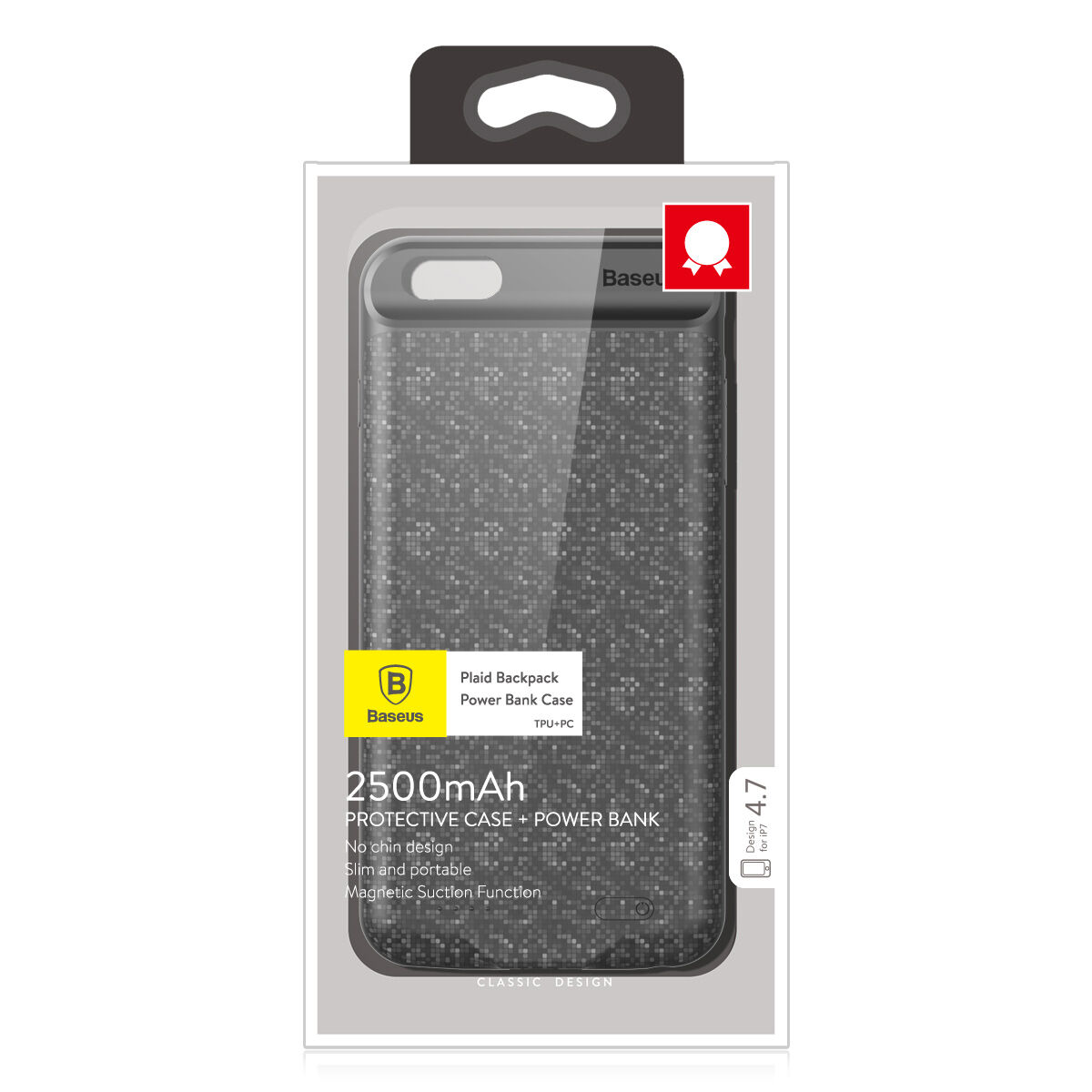 BASEUS стильовий чохол з акумклятором 5000mAh для Apple iPhone 7 / 8 - кремовий