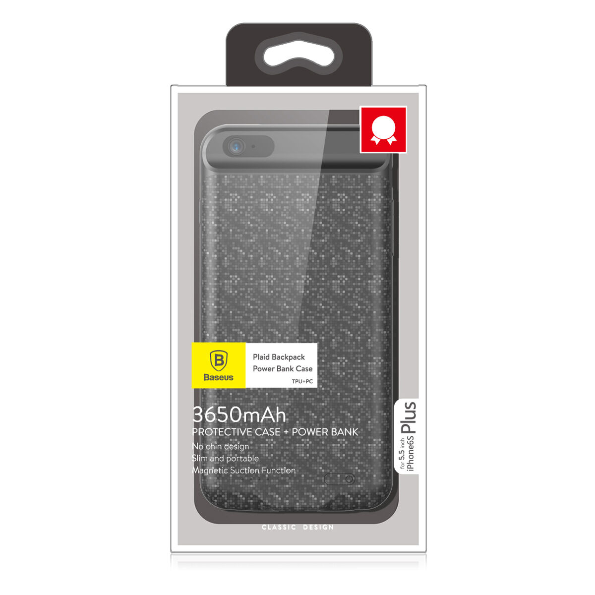 BASEUS чохол з батерейкою 7300mAh pro 6 Plus / 6S Plus - червоний