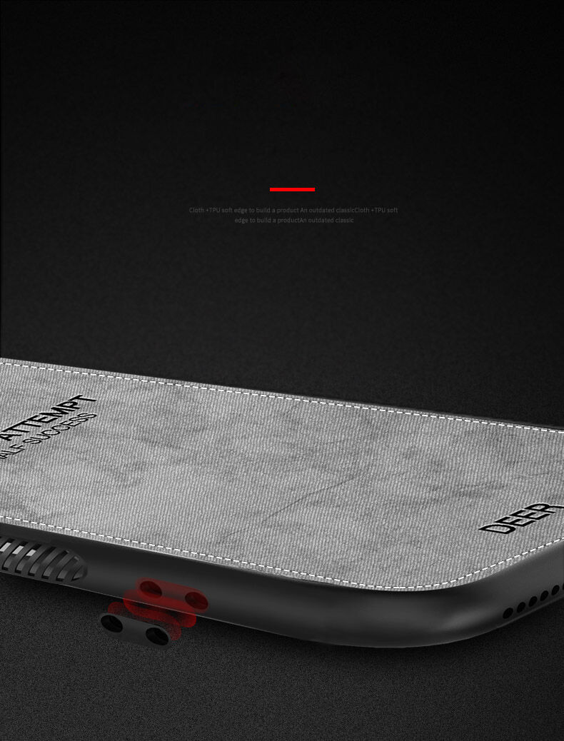 Чохол з текстильною поверхнею для iPhone XS / iPhone X - чорний