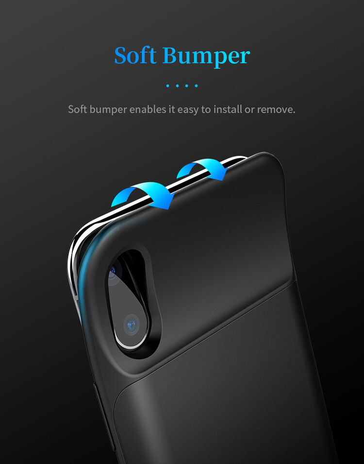 ROCK чохол з батерейкою 6000mAh для iPhone XS / iPhone X - чорний