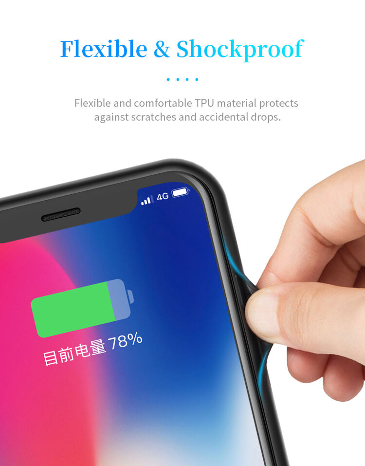 ROCK чохол з батерейкою 6000mAh для iPhone XS / iPhone X - чорний