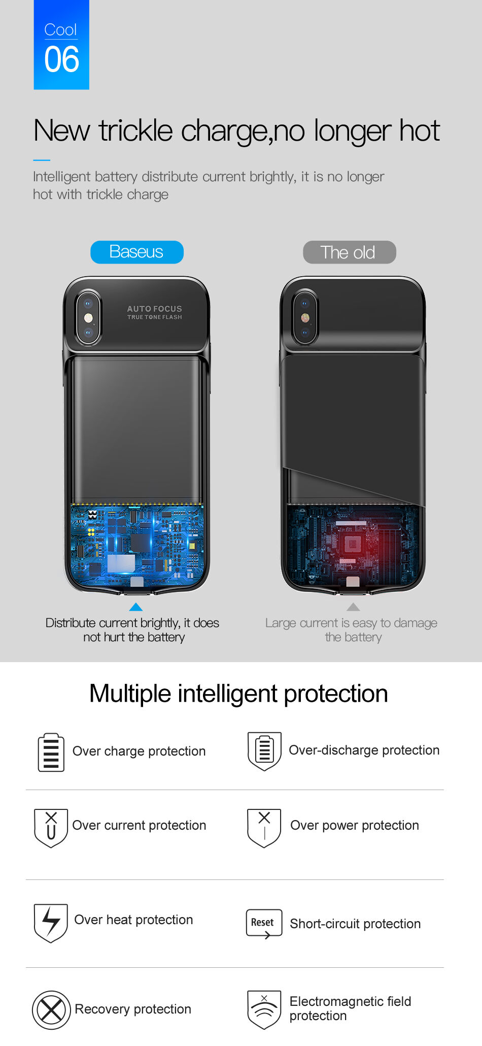 BASEUS чохол з батерейкою 3500mAh для iPhone X - чорний