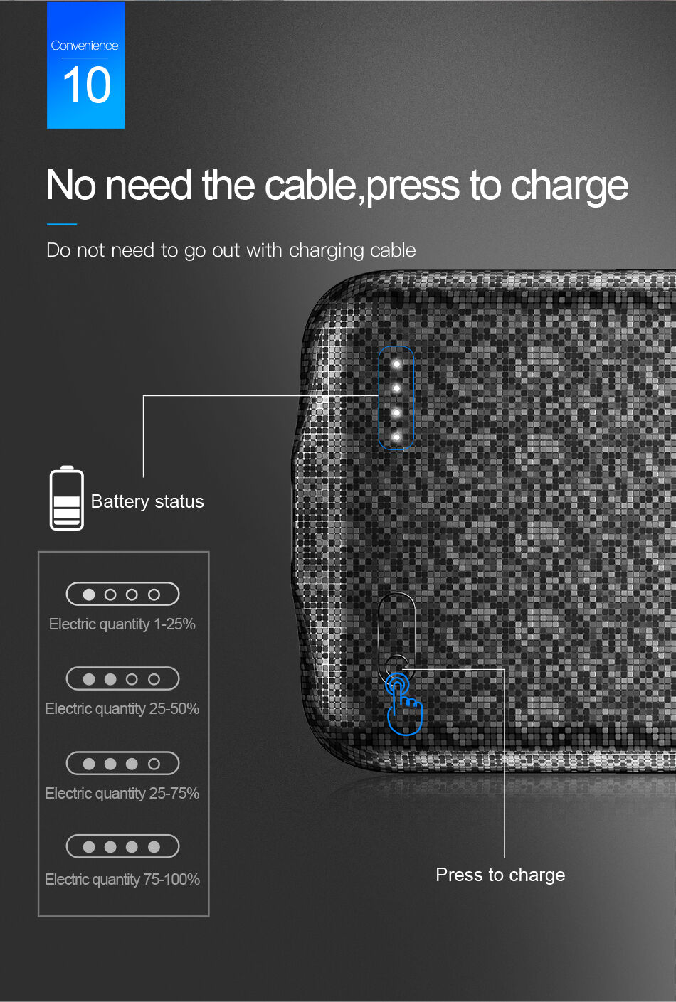 BASEUS чохол з батерейкою 3500mAh для iPhone X - чорний