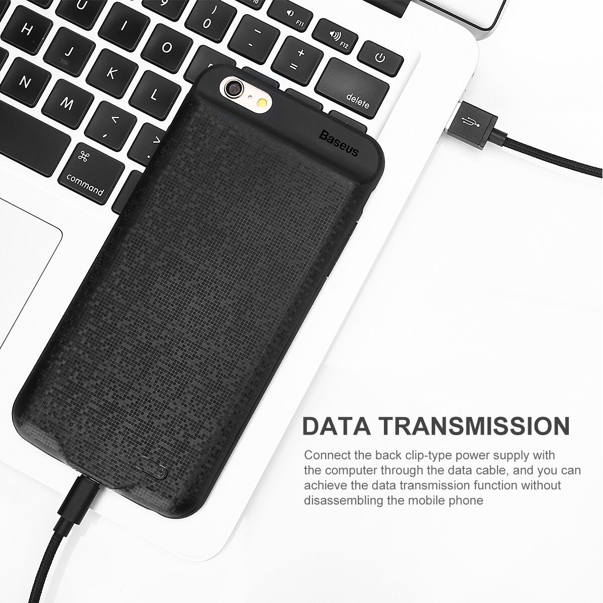 BASEUS стильовий чохол з акумклятором 5000mAh для Apple iPhone 6 / 6S - кремовий