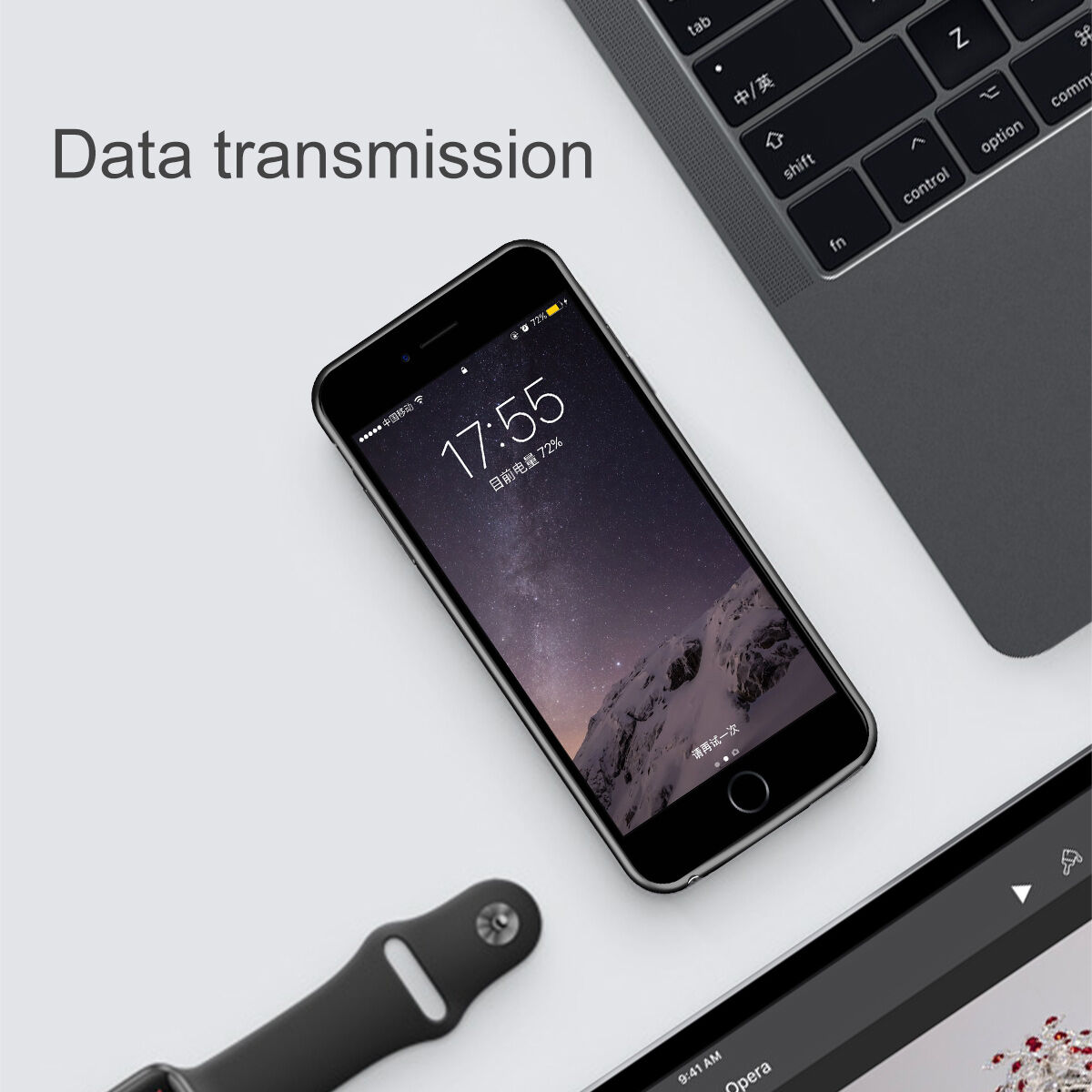 BASEUS стильовий чохол з акумклятором 5000mAh для Apple iPhone 7 / 8 - чорний
