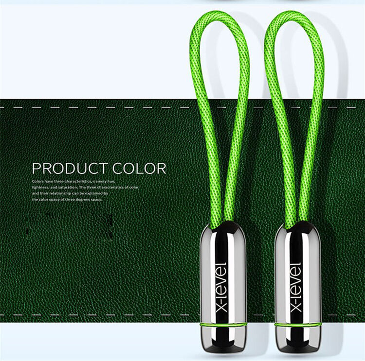 X-LEVEL елегантний USB / lightning кабель для Apple iPhone / iPad / iPod - 8cm - зелений